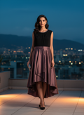 Vestido de Noche Elegancia Bicolor