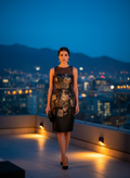 Vestido Nocturno 'Oro y Ébano'