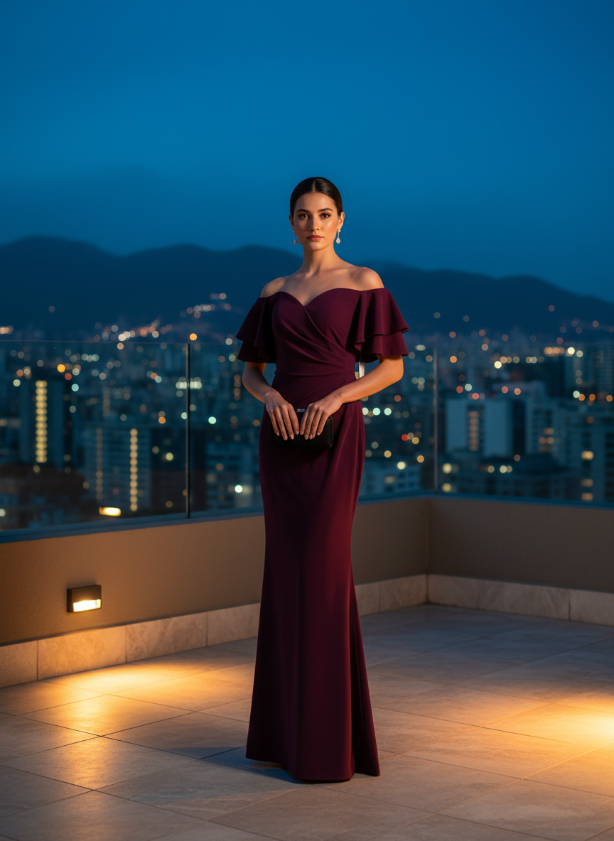 Vestido Nocturno Elegancia Evasé