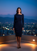 Vestido Drapeado Noche Serena