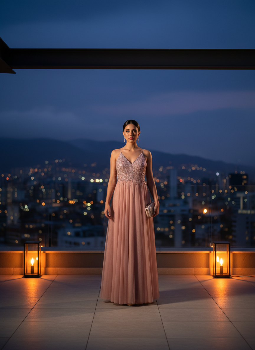 Vestido de Noche 'Luces de la Ciudad'