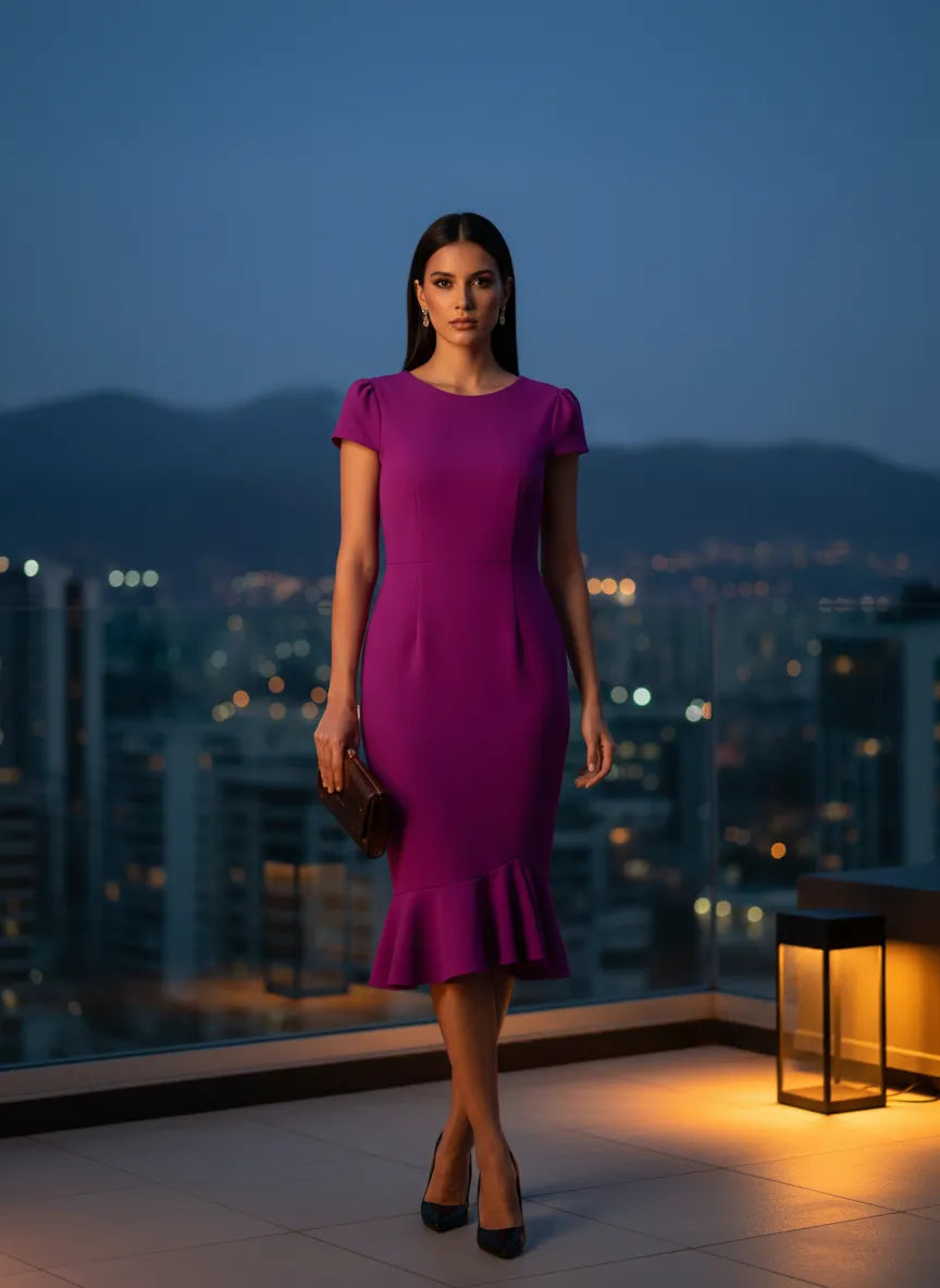 Vestido Sirena Magenta