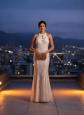 Vestido de Noche Encaje 'Elegancia Marfil'