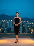 Vestido Cóctel Cruzado Elegancia