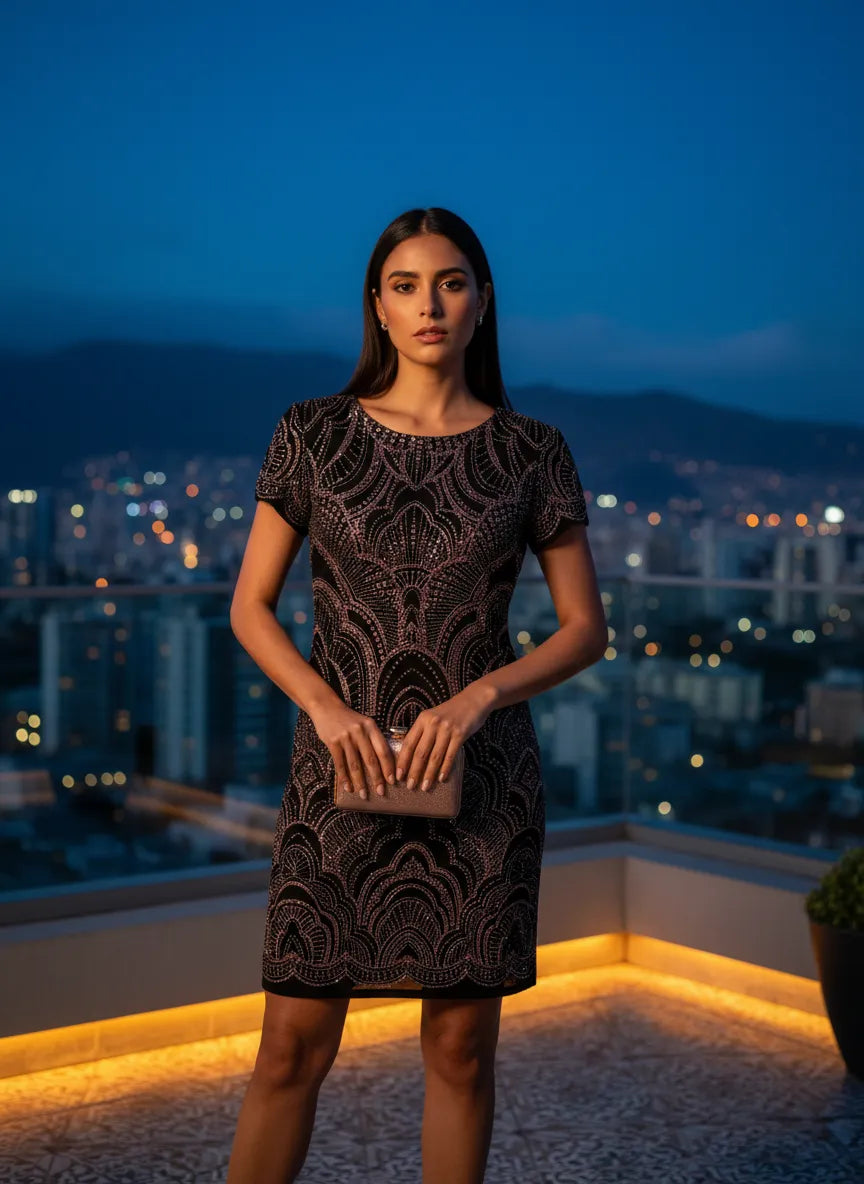 Vestido de Cóctel 'Art Deco Glamour'