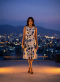 Vestido Floral Azul Serena