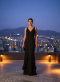 Vestido de Noche con Volantes Elegantes