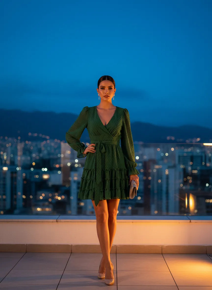 Vestido Verde Cocktail