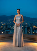 Vestido Plata Elegante Princesa