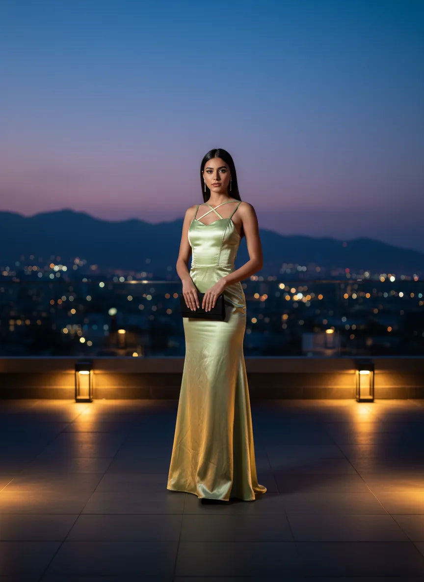 Vestido Verde Lina Sirena Elegante