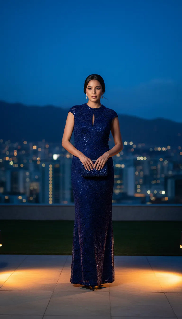 Elegancia Nocturna Azul Cobalto