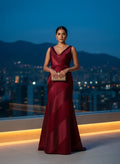 Vestido de Noche 'Carmín Crepúsculo'