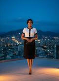 Vestido Ejecutivo Bicolor Elegante