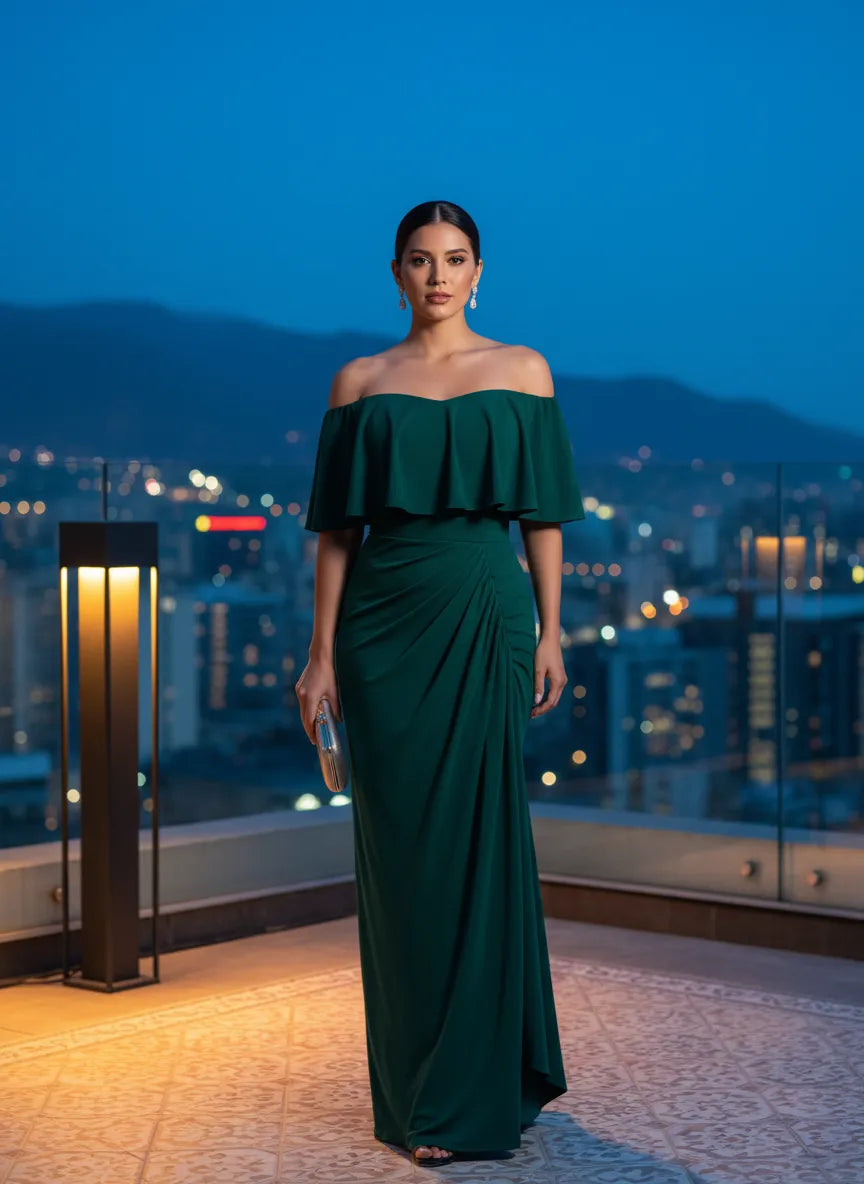 Vestido de Noche 'Esmeralda Nocturna'