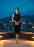 Vestido Midi de Encaje Nocturno