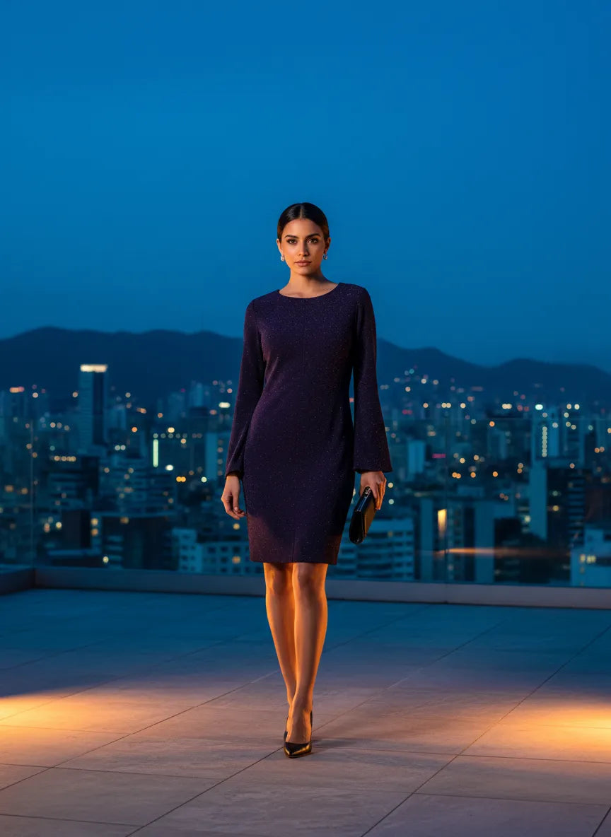 Vestido Nocturno 'Brillo Urbano'