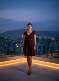 Vestido Nocturno de Encaje Escarlata