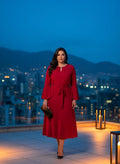 Vestido Midi Rojo Atardecer