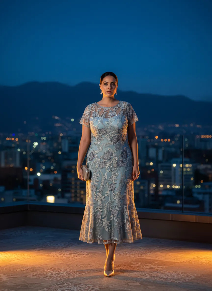 Vestido de Noche Encaje 'Sirenita'