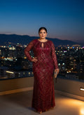 Vestido de Noche 'Diva Escarlata' Bordado