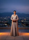 Vestido de Noche Encaje y Satén