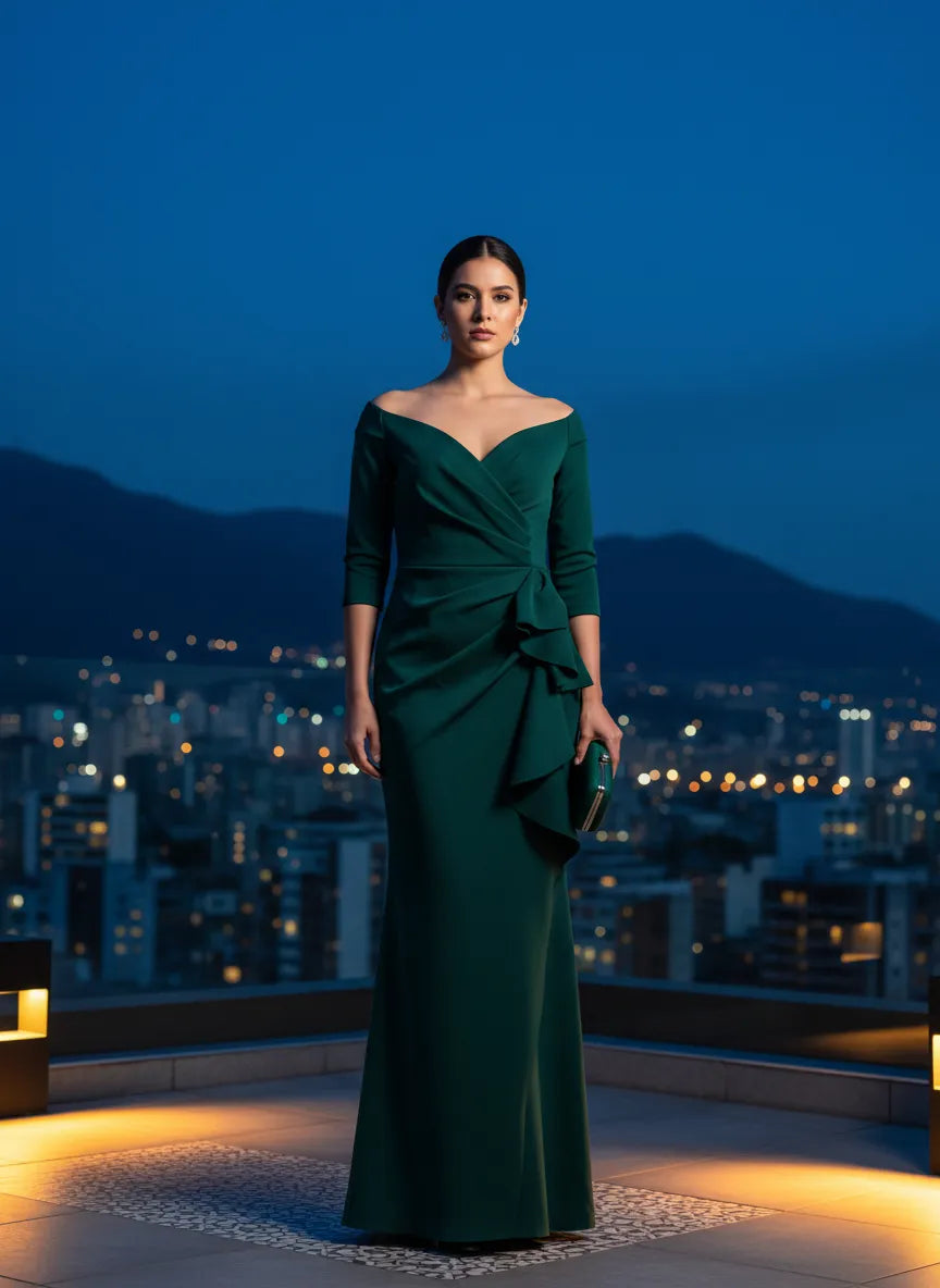 Vestido Esmeralda de Noche