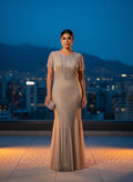 Vestido de Noche 'Dorado Atardecer'