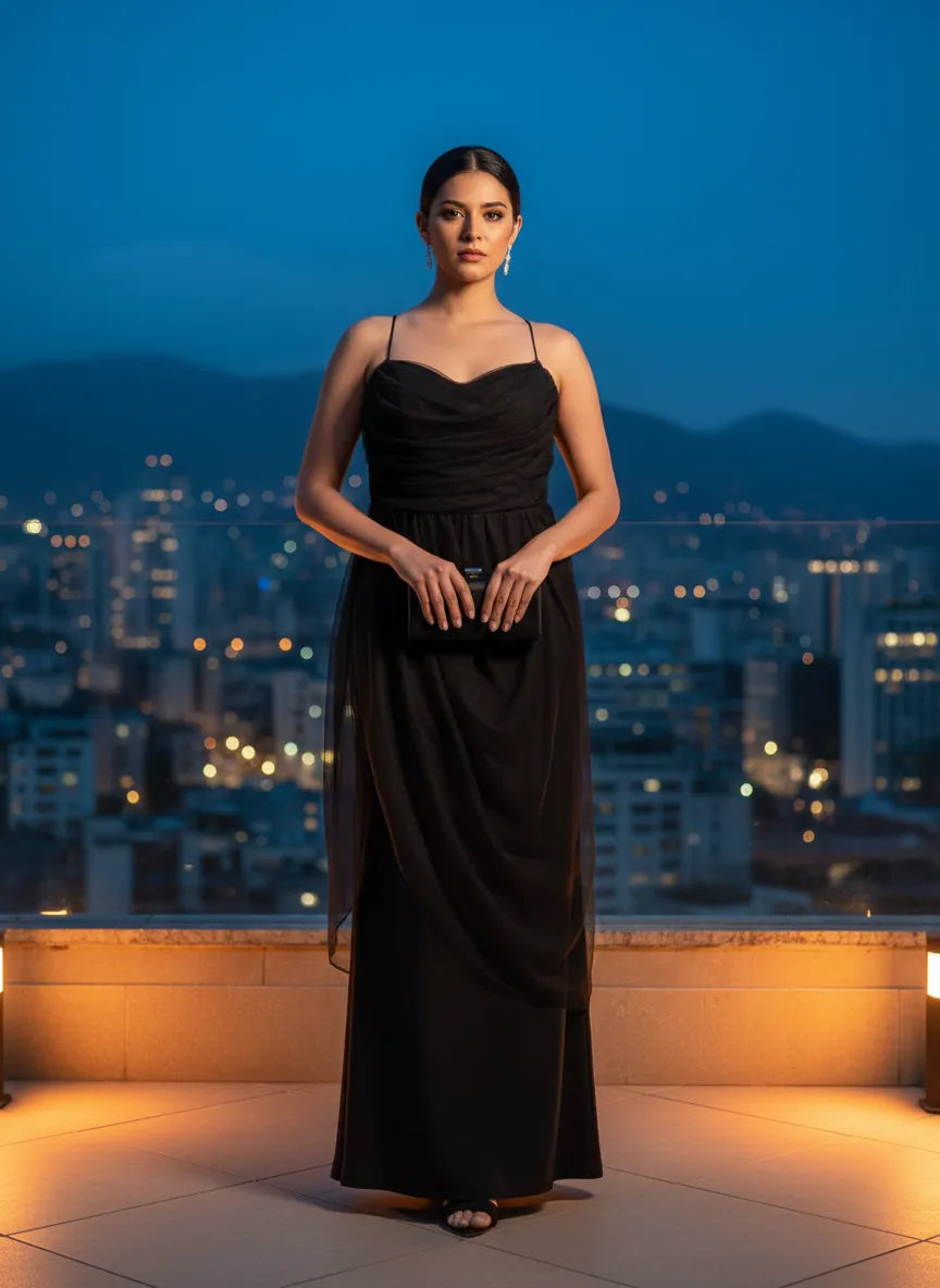 Vestido Nocturno Elegante 'Sinfonía Urbana'
