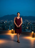 Vestido Burdeos de Noche