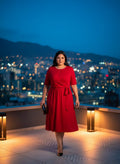 Vestido Rojo Atardecer
