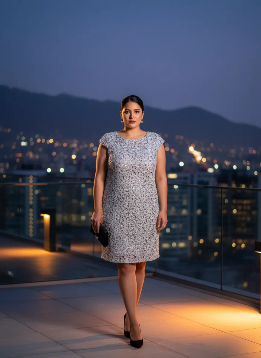 Vestido Cóctel Noche Brillante
