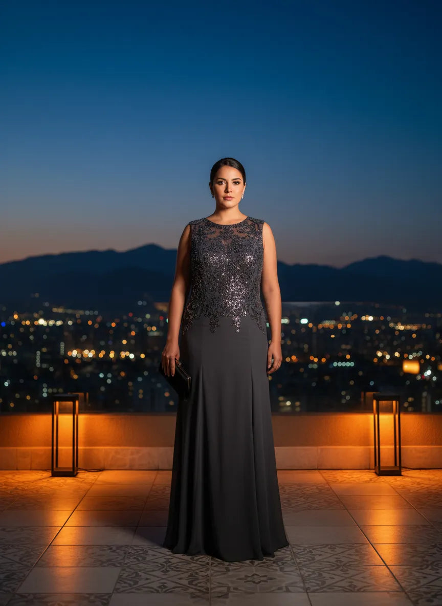 Vestido de Noche 'Dusk Elegance'