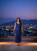 Vestido largo de noche 'Estrella Azul'
