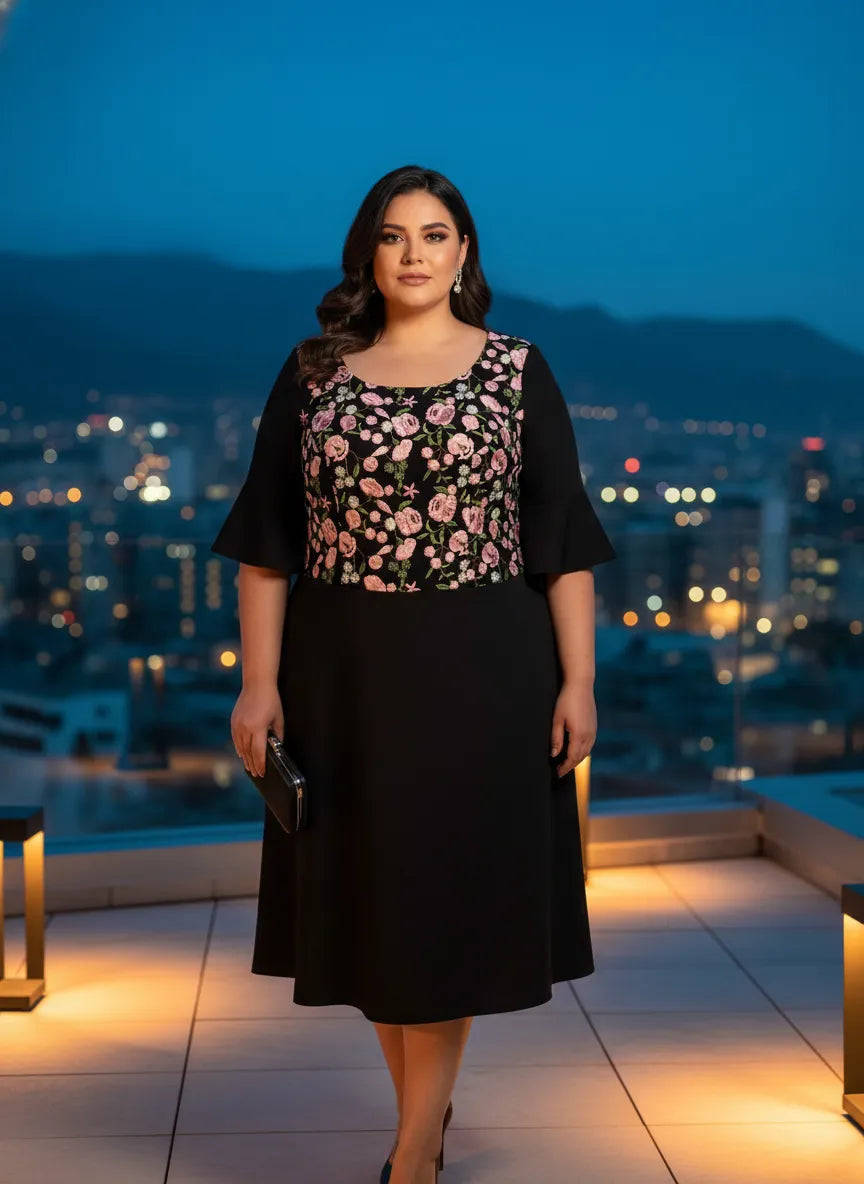 Vestido Floral de Noche