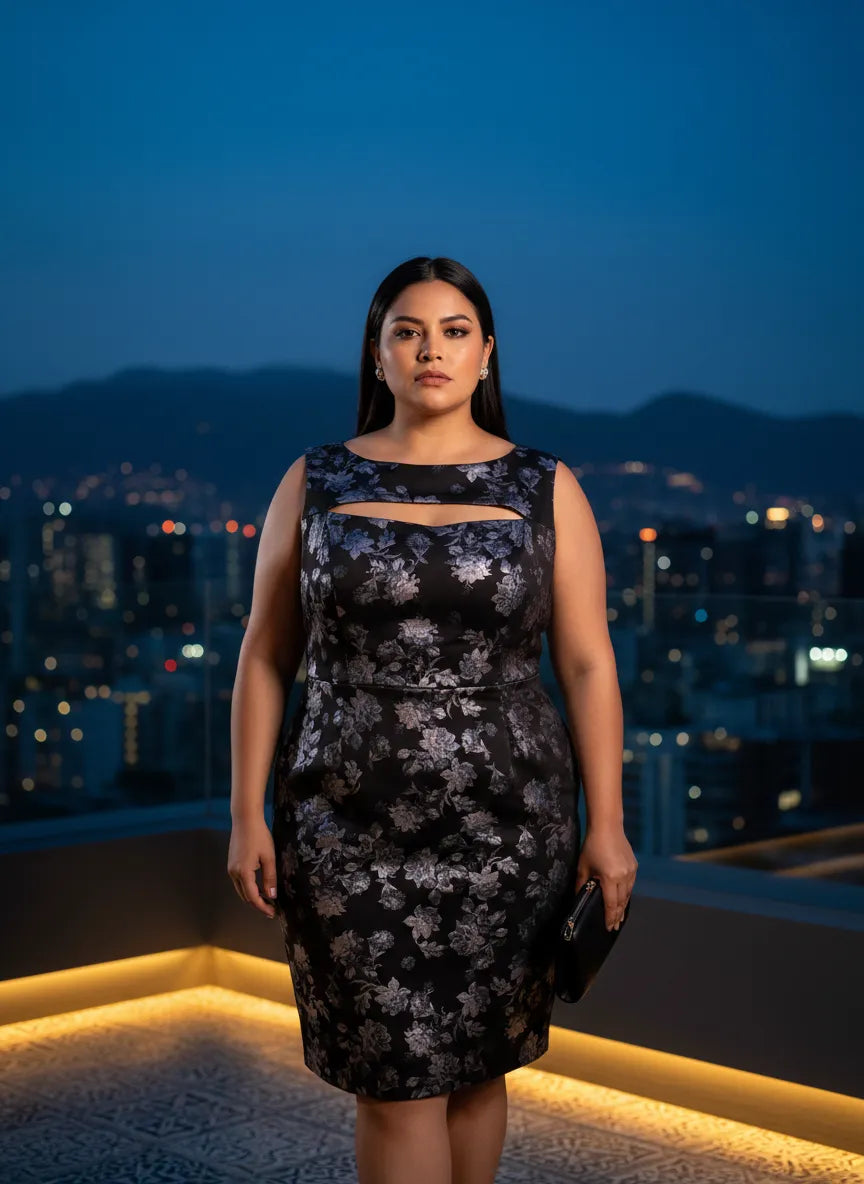 Vestido Nocturno Elegance Floral