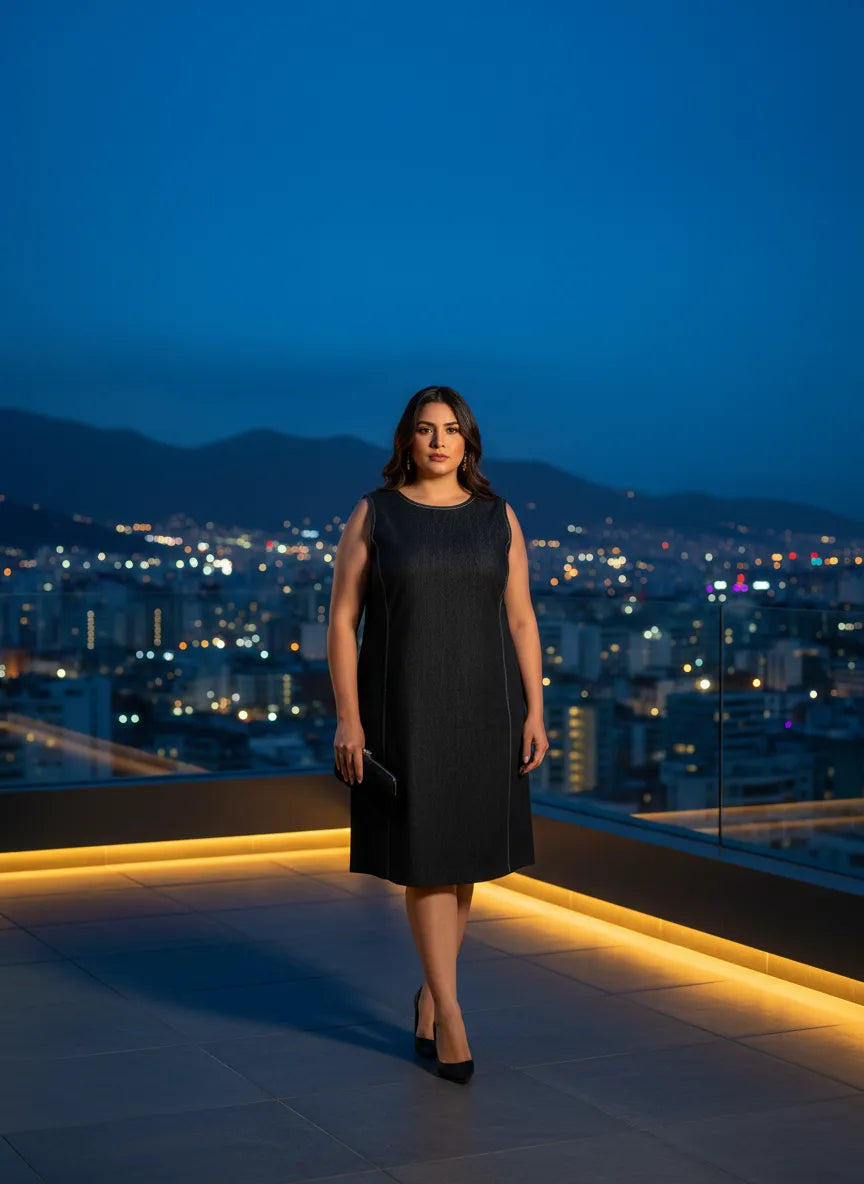 Vestido Midi Urbano Noche