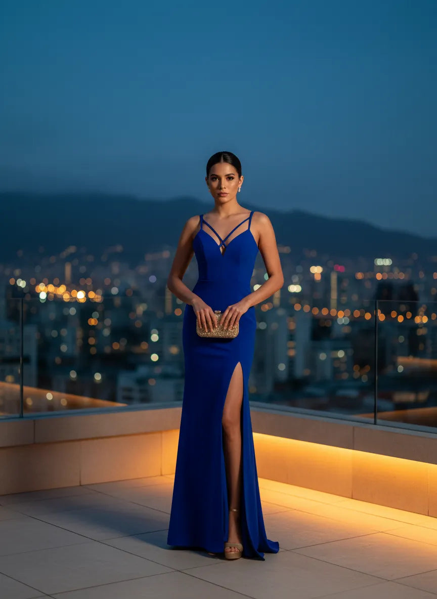Vestido de Noche 'Reina Azul'