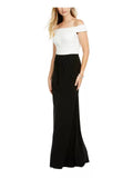 Vestido Elegante Bicolor Blanco y Negro