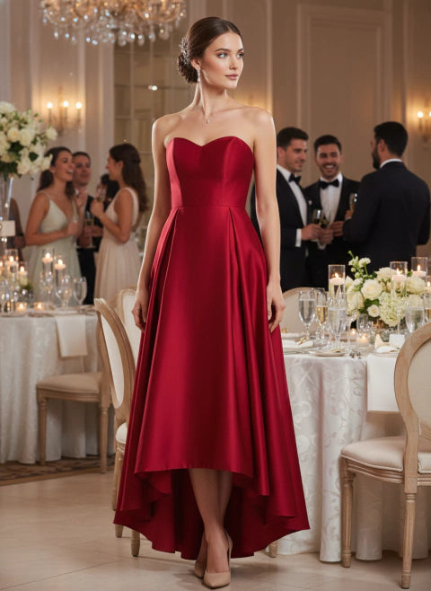 Vestido Largo con Escote Corazon