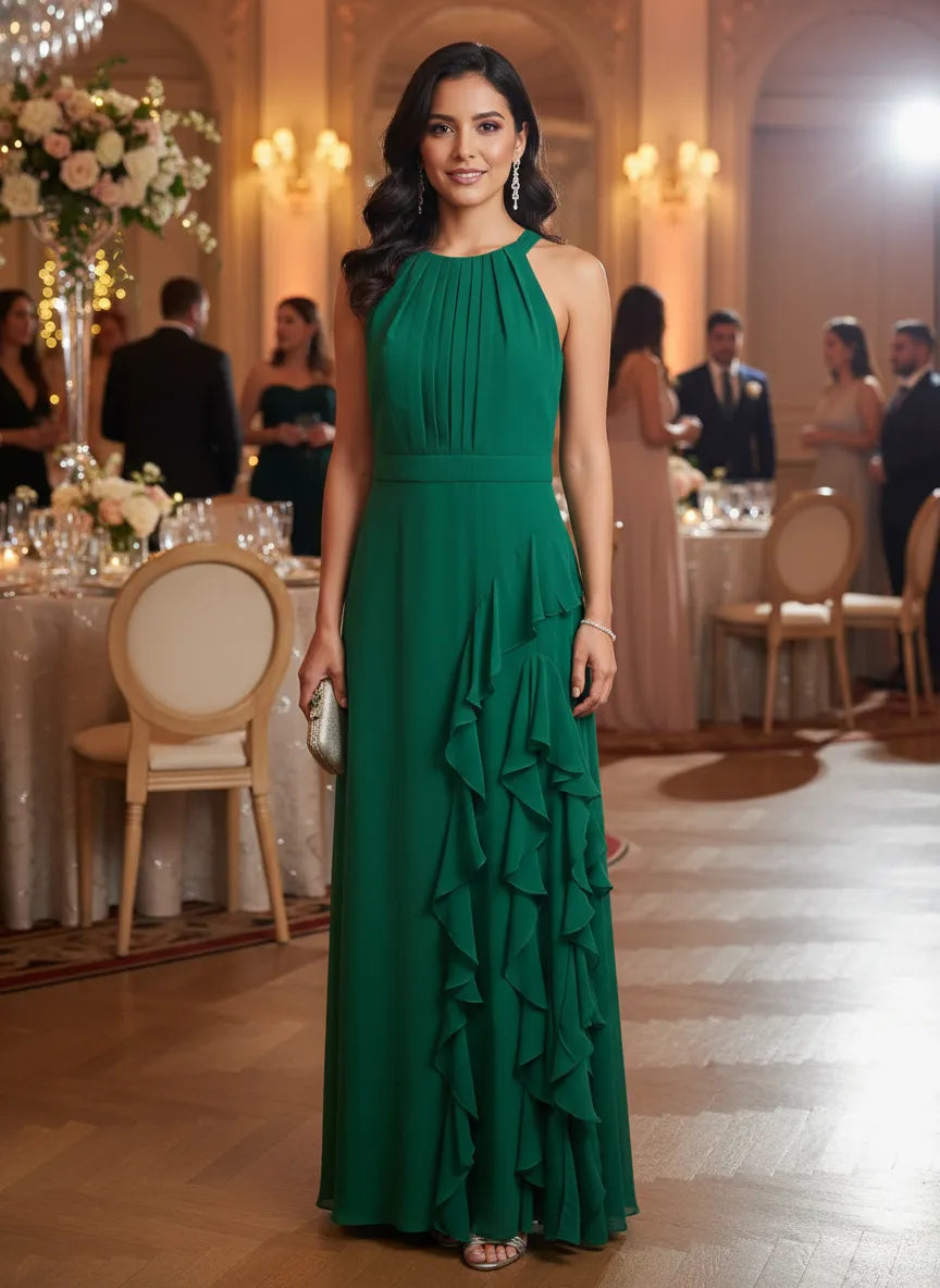 Vestido Esmeralda Halter Gala