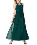 Vestido Largo Verde Esmeralda con Pedreria